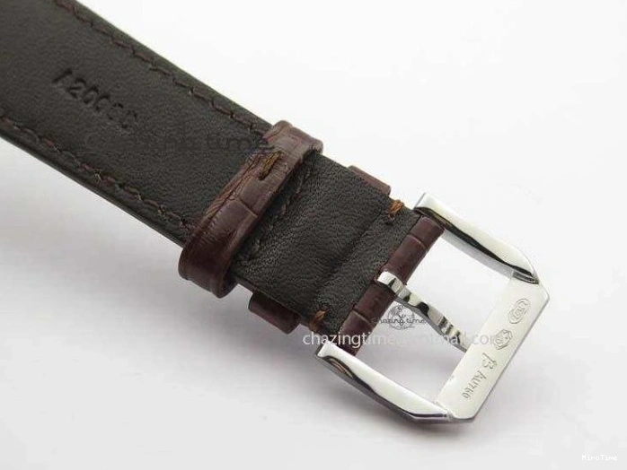 MIROTIME 0427 Sustainable Portuguese IW5444 SS White Dial RG Numbers On Brown Leather Strap A 7256